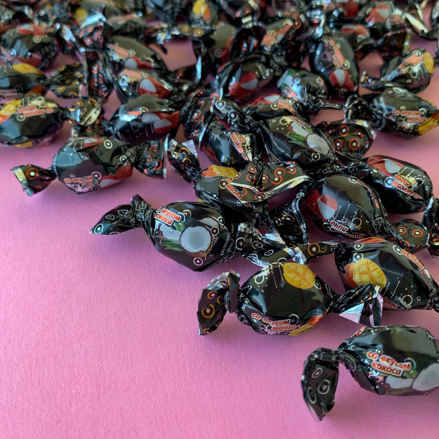 Мини-карамель "Sla Sti" леденцовая Микс (личи, манго, кокос) 1 кг — фото 1