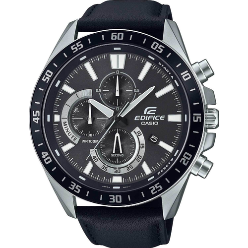 Наручные часы CASIO Edifice, черный, серебряный