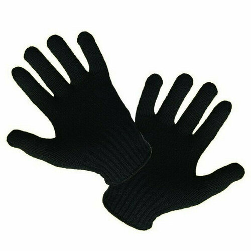 Перчатки защитные Перчатки защитные трикотажные утепленные двойные, цв. черный 2 пары