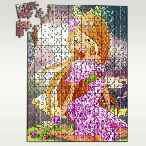 фото Пазл картонный 39,5х28 см, размер а3, 300 деталей, модель феи винкс winx флора для детей - 707 п puzzle