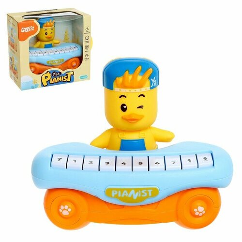 Музыкальное пианино Утёнок 10 клавиш работает от батареек 1142₽