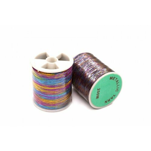 Нитки люрекс, толщина 0,1мм, длина 200м, цвет меланж, 1030-237, 1шт