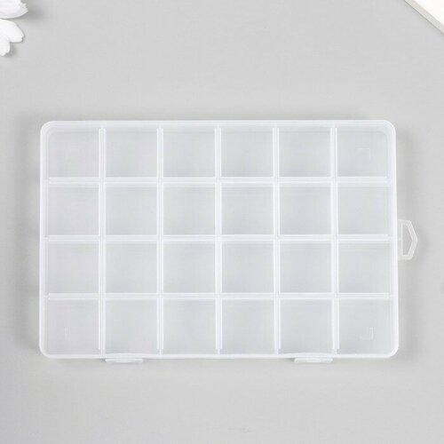 Шкатулка пластик для мелочей Прямоугольная 24 отделения 188х13х17 см 258₽