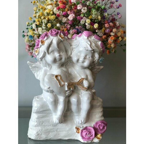 Статуэтка фигурка Ангелочки с ключиком красивый декор для дома ангелочек декоративный оригинальный подарок на день рождения 619₽