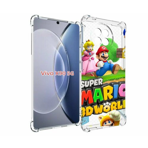 Чехол MyPads Super Mario 3D World для Vivo X90 задняя-панель-накладка-бампер