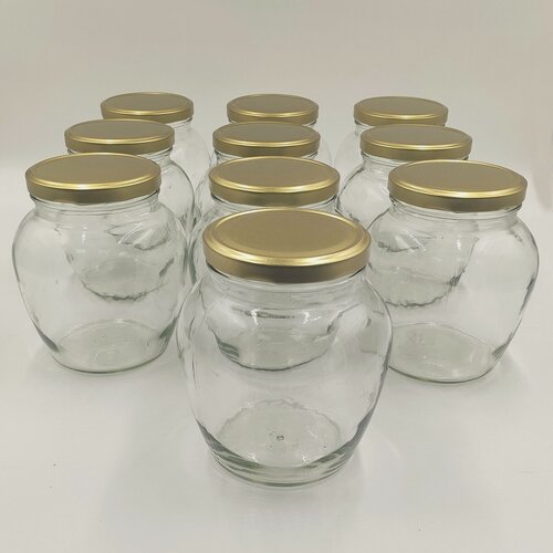 Изображение товара Набор Банка стеклянная для консервирования, варенья, меда и грибов 1,5л "Амфора" с крышками твист-офф 100мм - 10 шт