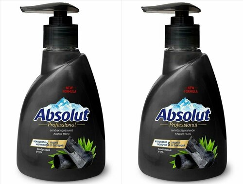 Absolut Крем-мыло жидкое Бамбуковый уголь 250 гр, 2 шт