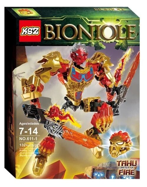 Конструктор Бионикл Bionicle Biorobots (Биоробот) 611-1 Таху - Объединитель Огня совместим с Лего Lego