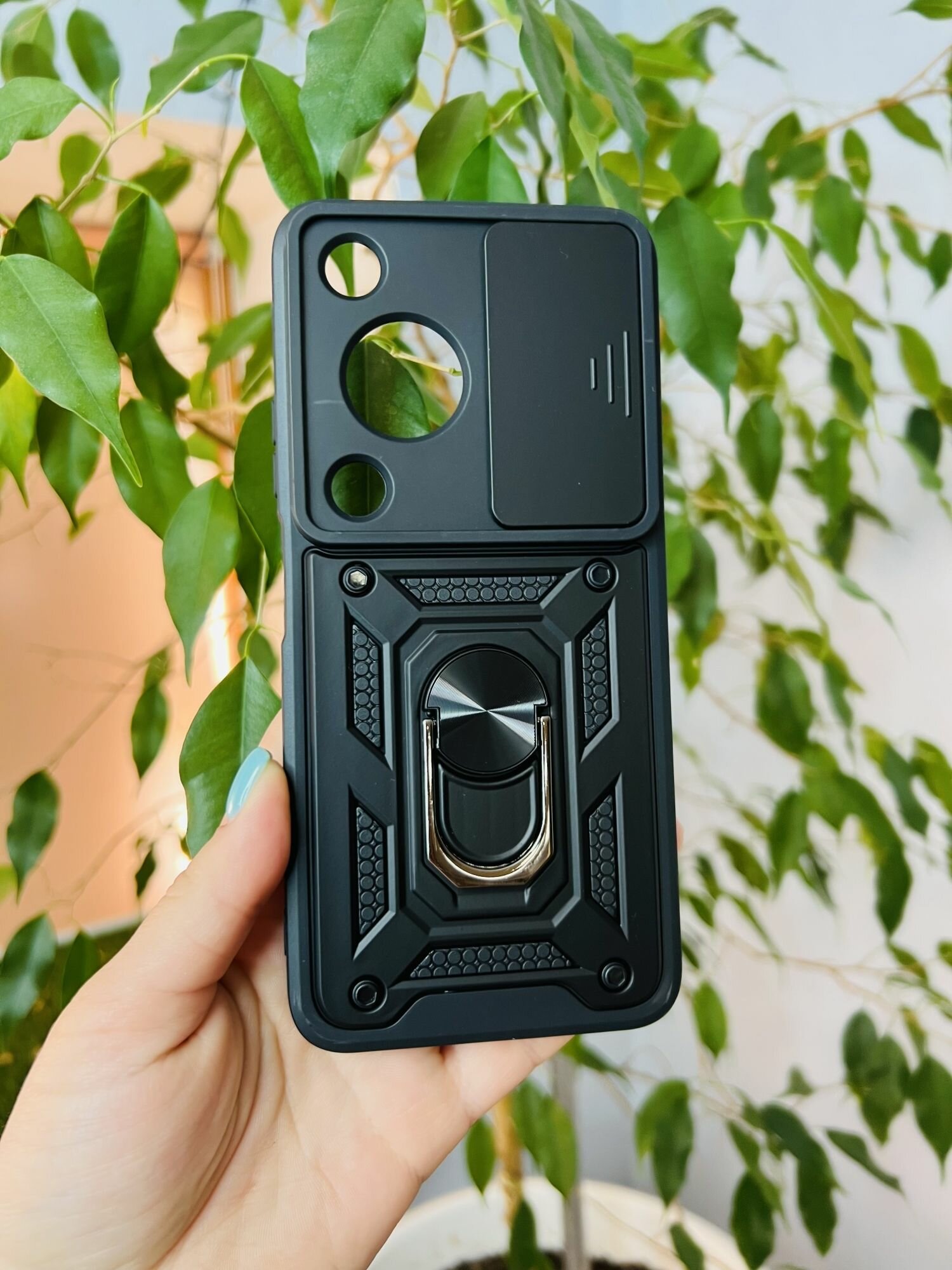 Чехол противоударный armors для Huawei Nova Y63 и Y72 и Y72S / Хуавей Нова У63 и У72 и У72S с защитой камеры (Черный) — фото 1