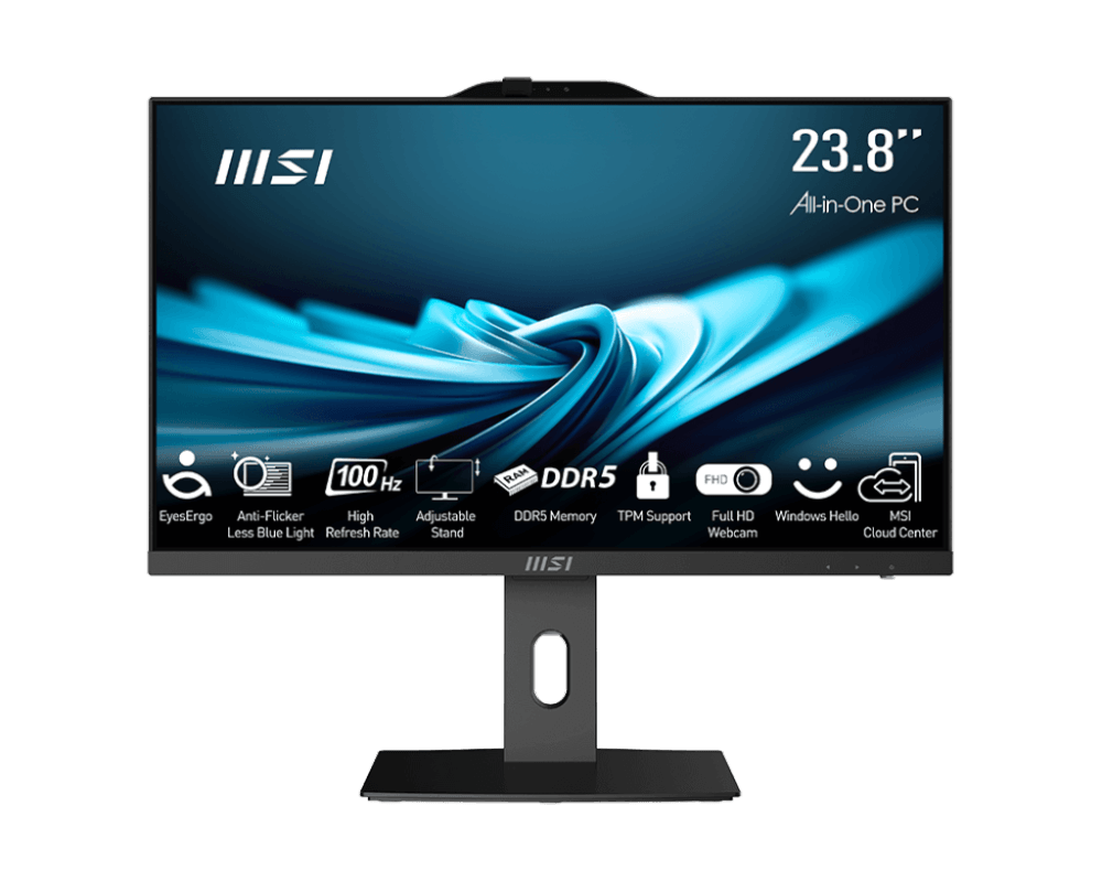 MSI PRO AP242P 14M-653RU (MS-AE06) 23.8' FHD(1920x1080)/Intel Core i5-14400 2.50GHz 10core/16GB/512GB SSD/Integrated/WiFi/BT/2.0MP/KB+MOUSE(WLS)/W11Pro/1Y/BLACK