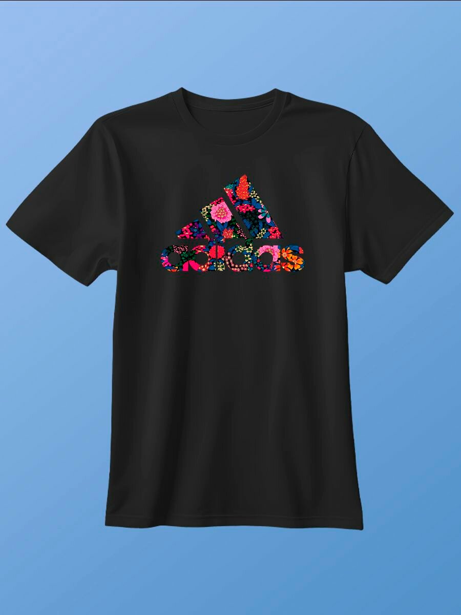 фото Футболка с надписью логотип адидас adidas