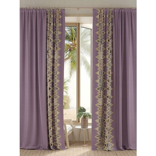 Комплекты штор AT HOME / шторы в комнату 150х260 см / Римердис (фиолетовый)