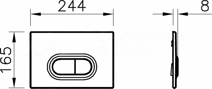 Кнопка смыва Vitra Loop O 740-0500 белый глянец