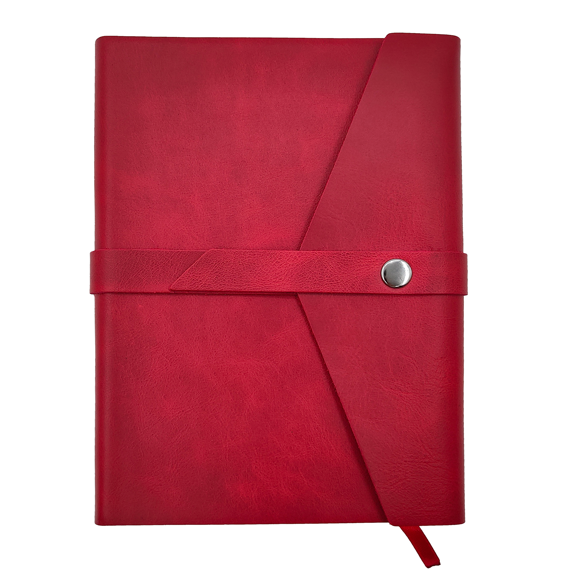 фото Кожаный ежедневник Shiva Leater с отделкой Pull-Up, с застежкой на кнопку и декоративной горизонтальной полоской