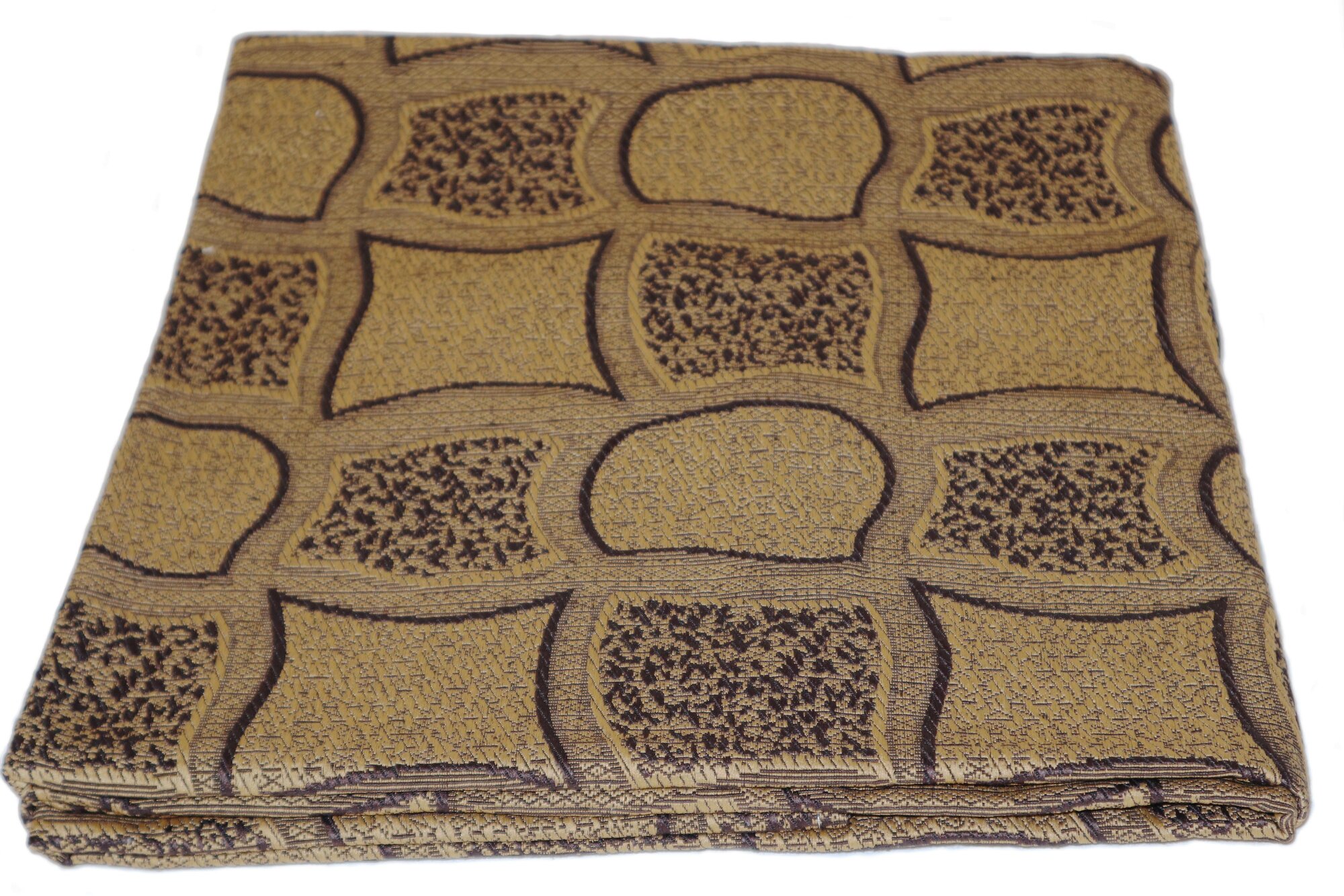 фото Покрывало гобеленовое Комфорт ЭН-Текс 200х220 см, цвет: золотые четырехугольники