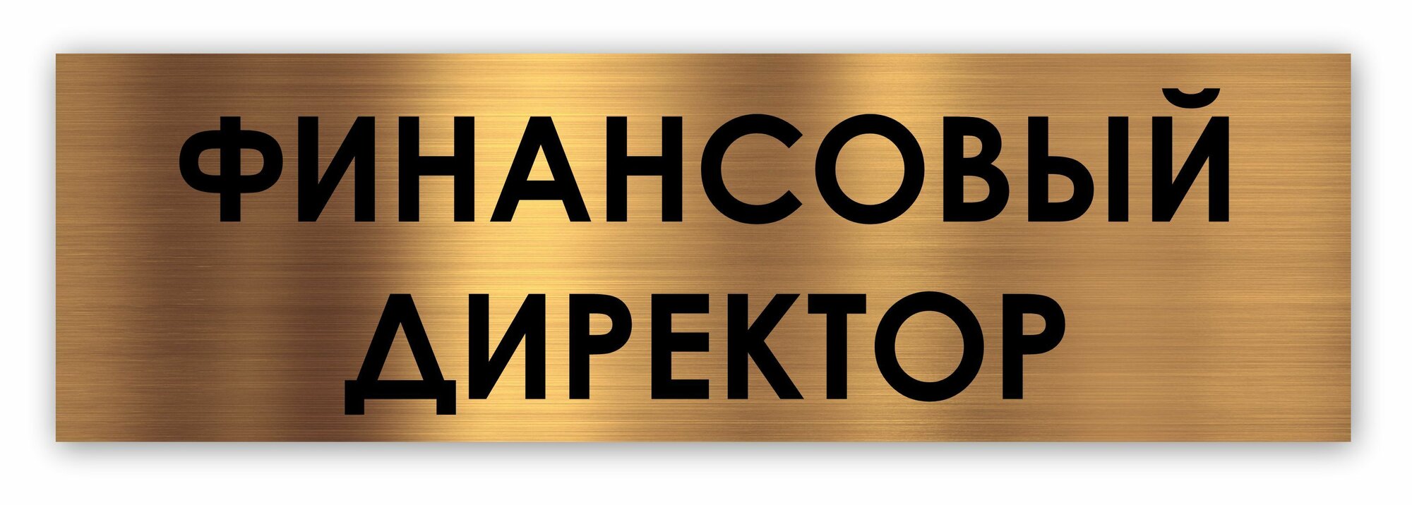 Финансовый директор табличка на дверь Standard 250*75*1,5 мм. Золото