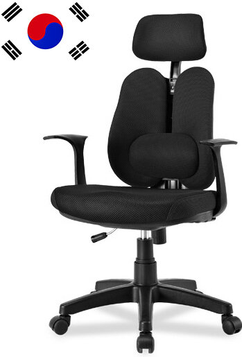 Эргономичное компьютерное кресло для подростков Duo Gini, цвет: черный