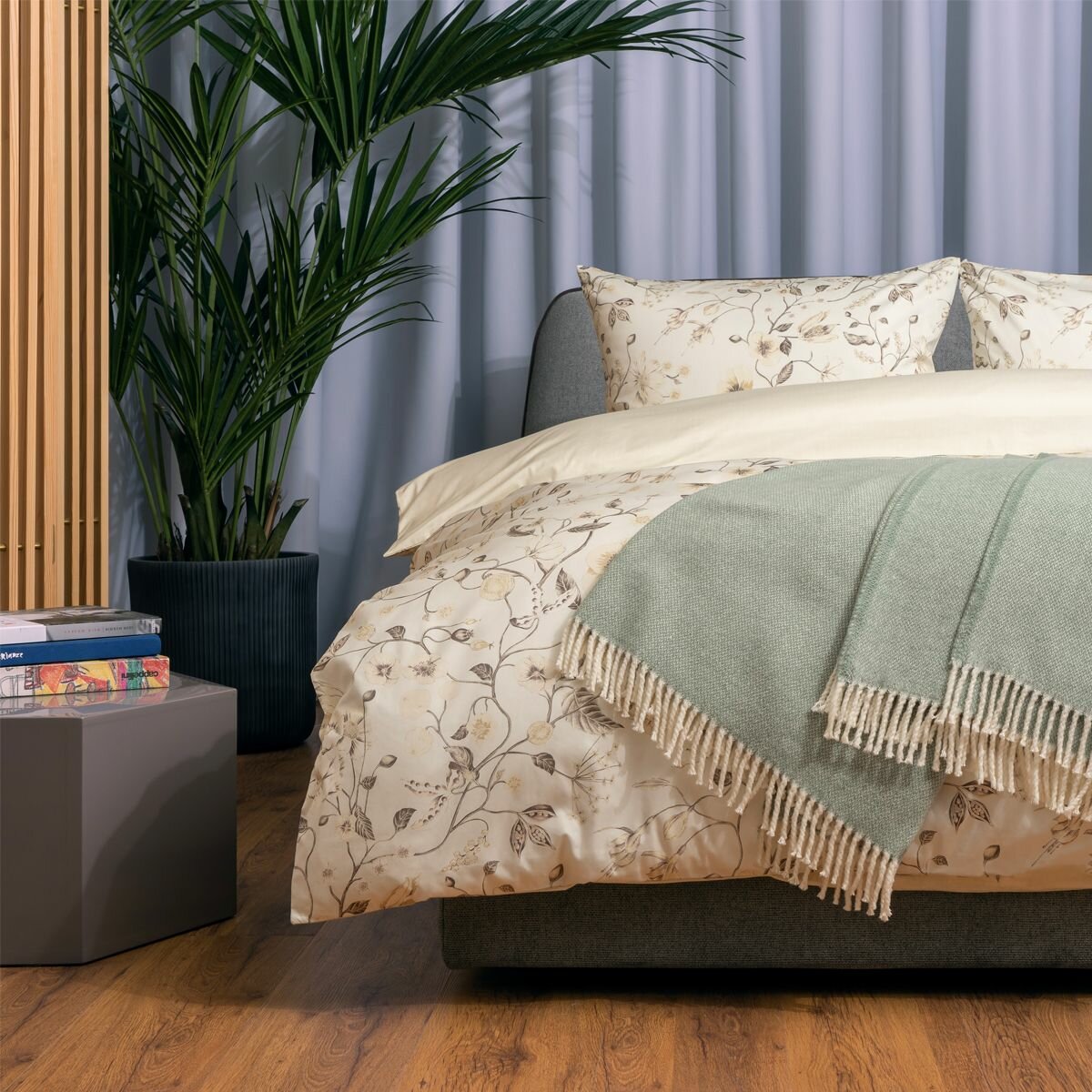 фото Комплект постельного белья семейный Pappel Flower field, розовый