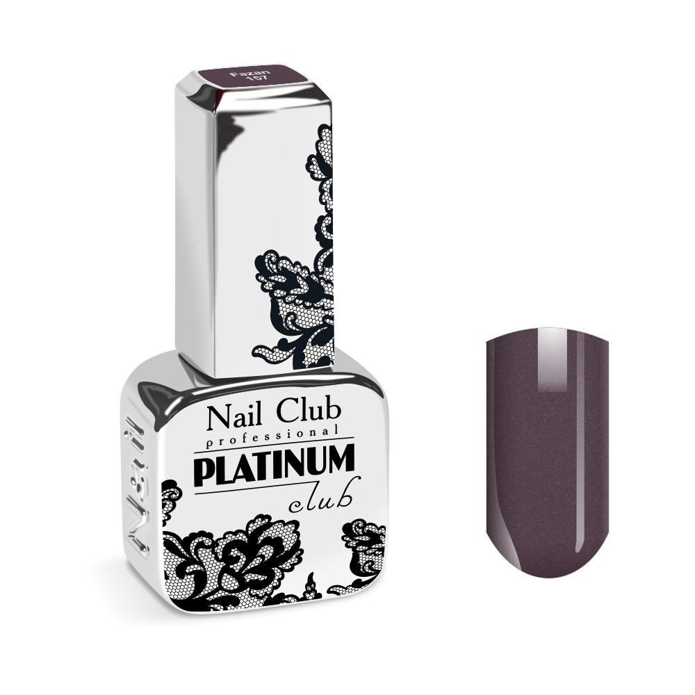 Nail Club professional Эмалевый гель-лак для ногтей с липким слоем PLATINUM CLUB 157 Fazan, 13 мл.