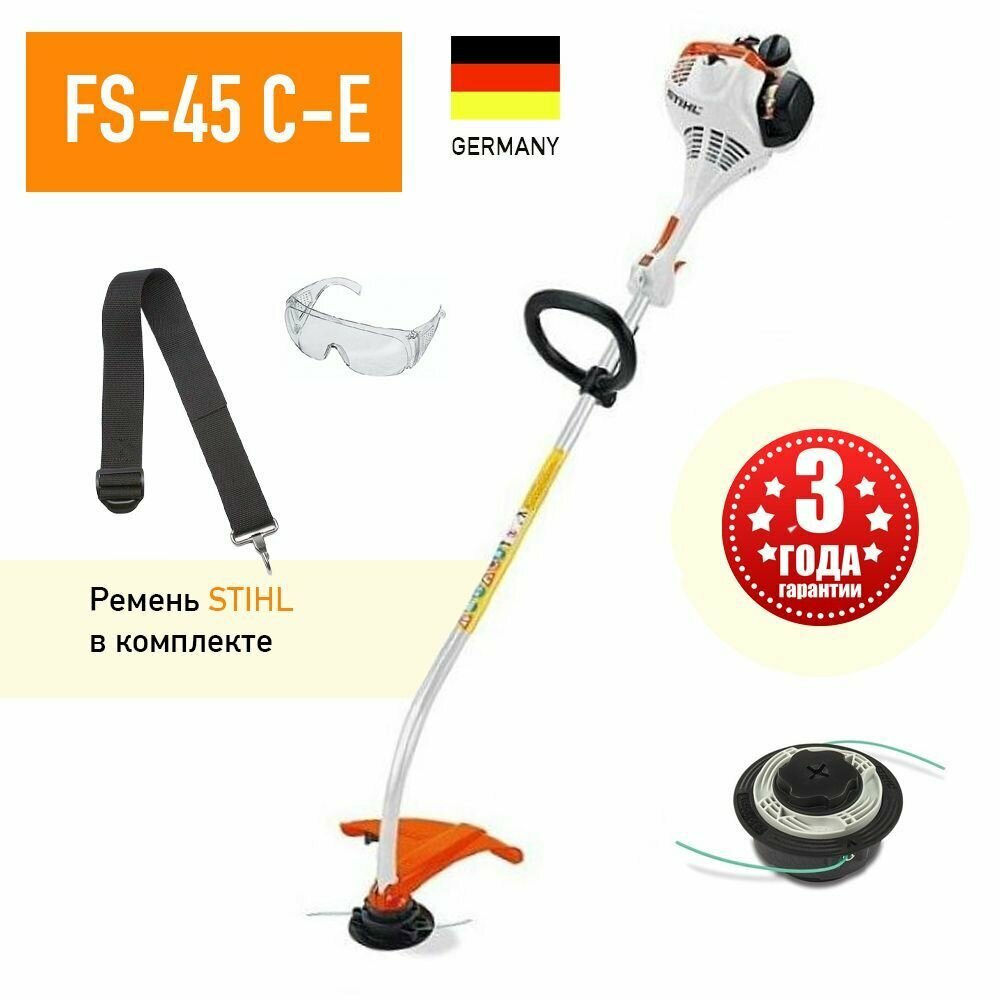 Триммер STIHL FS 45 С-Е (косильная головка Autocut 5-2 41400112360 плюс ремень одноплечевой)