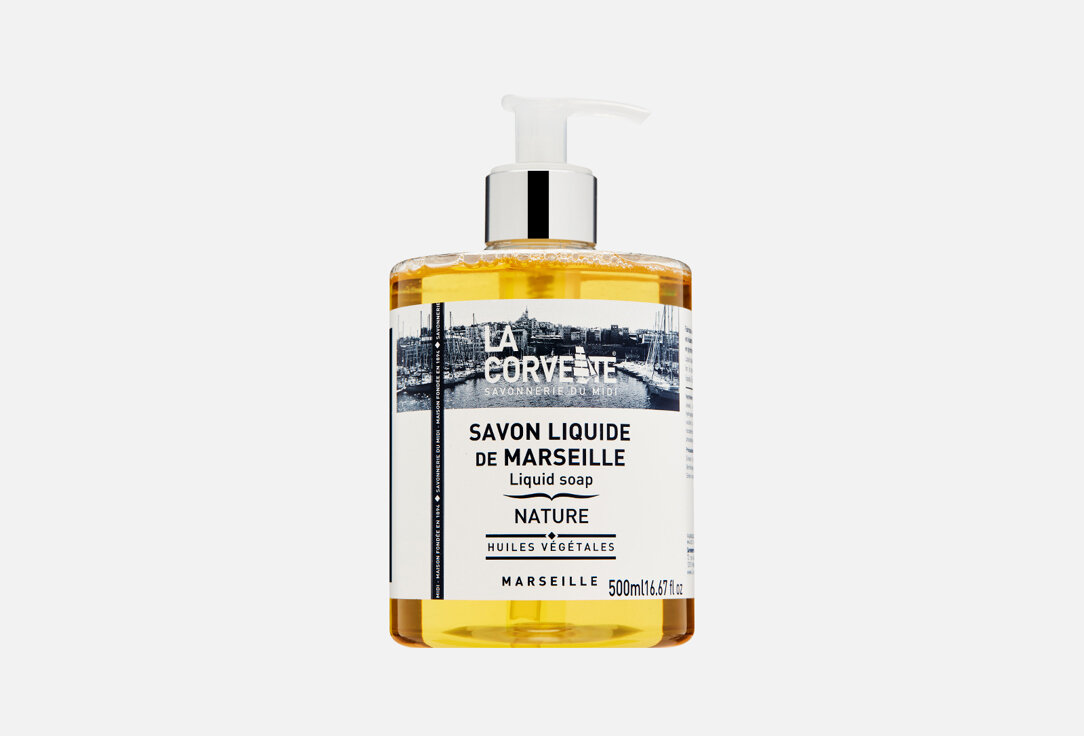 Жидкое мыло из Марселя La Corvette Savon liquide de Marseille NATURE / объём 500 мл