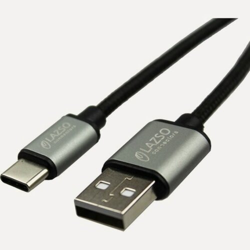 Изображение товара Кабель Lazso WU-206 USB-A - USB-C, 1,5м, 3А, черный