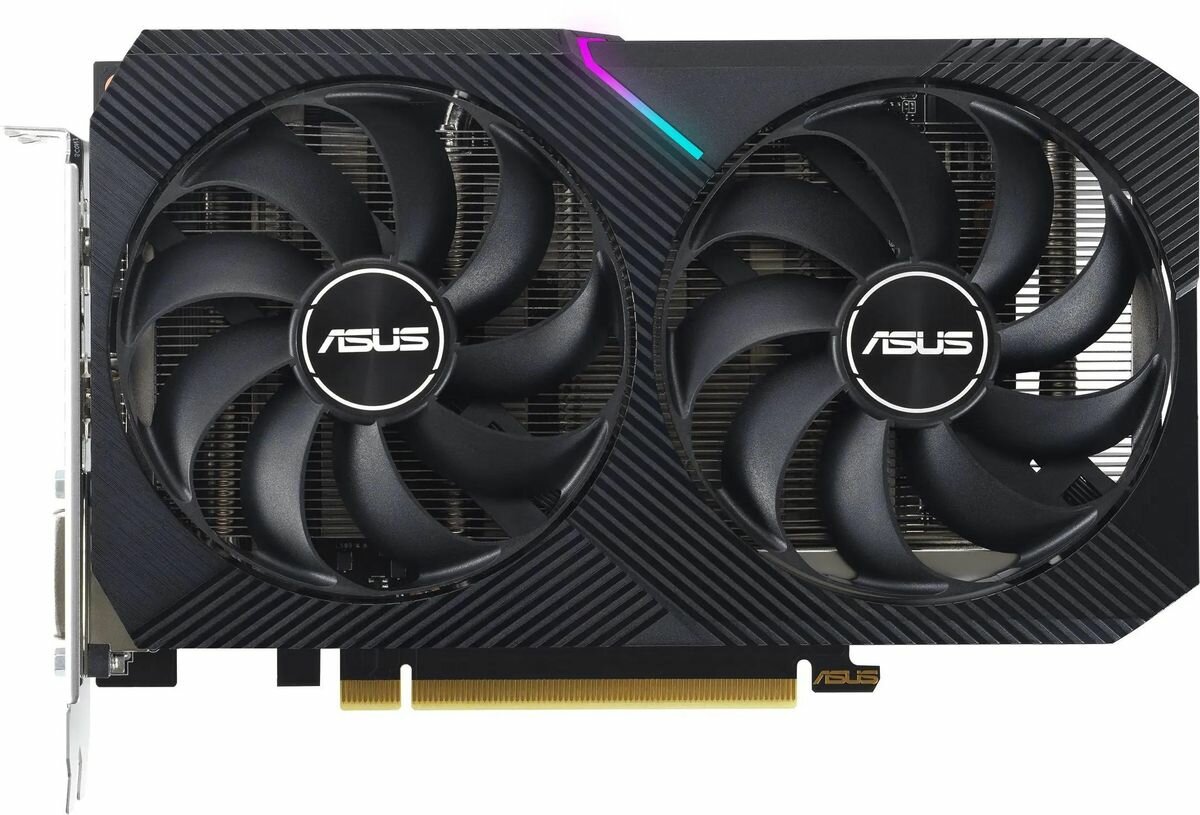 Видеокарта ASUS NVIDIA GeForce RTX 3050 DUAL-RTX3050-O8G-V2 8ГБ Dual, GDDR6, OC, Ret