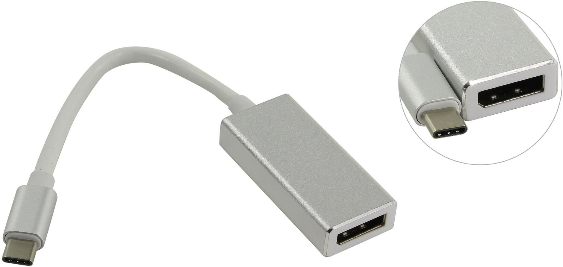 Кабель-адаптер "B&P" USB-C -> DisplayPort (F) 0,2м