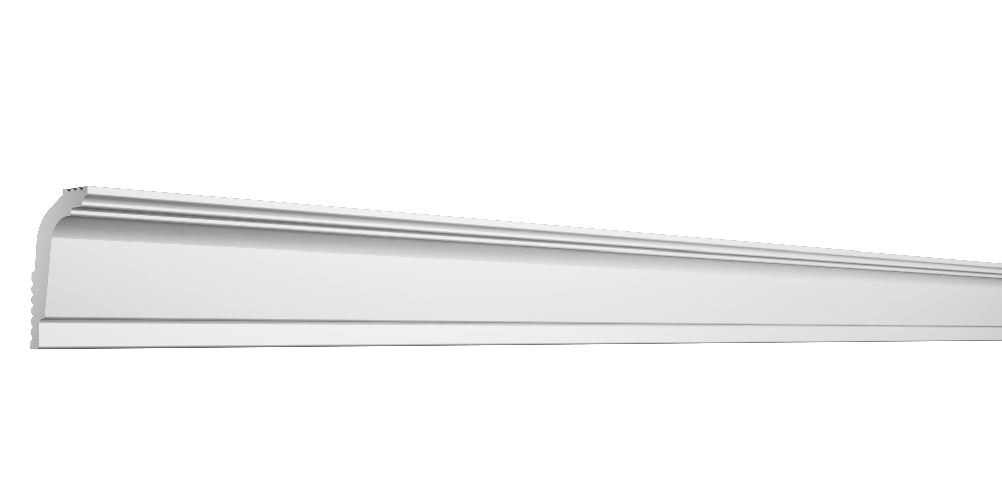 Плинтус потолочный полистирол для натяжного потолка под светодиодную ленту Де-Багет П 08 30/50 белый 30x50x2000 мм