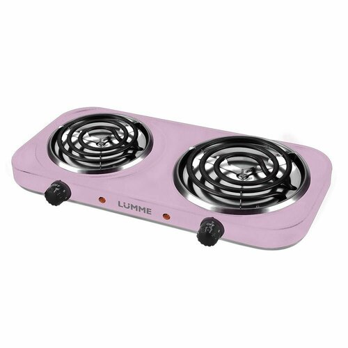 Плитка электрическая настольная LUMME LU-3622 2 конфорки 3000Вт розовый 273700₽