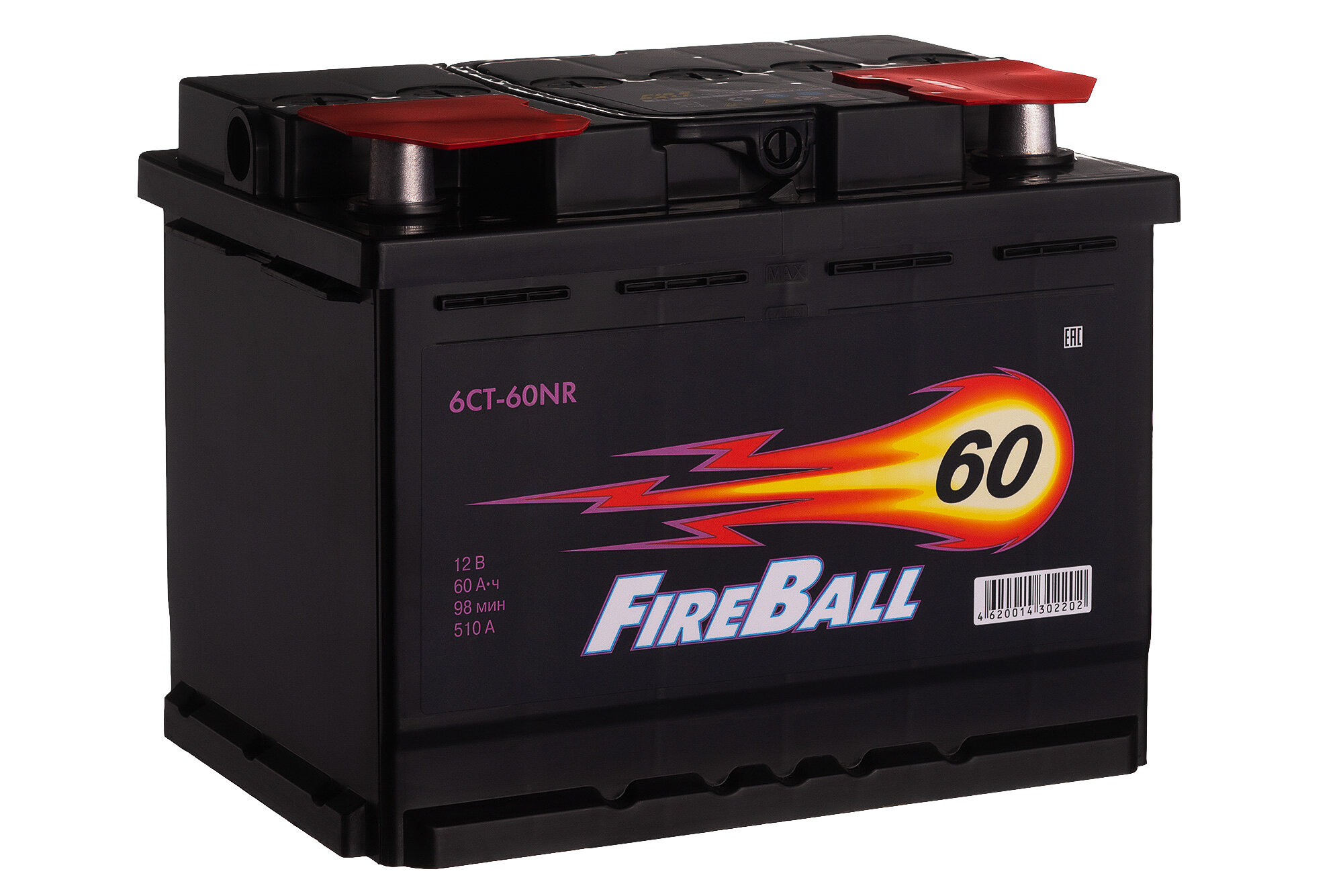 Автомобильный аккумулятор FIRE BALL 6СТ-60 (0) NR (арт. 560108020)