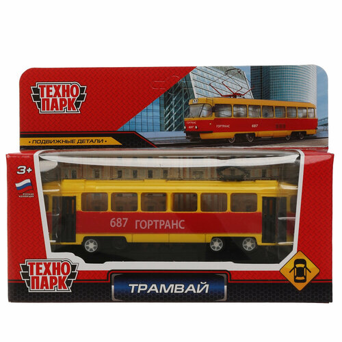 Модель Технопарк Трамвай 327472 модель tram71403 18sl buwh трамвай белый технопарк