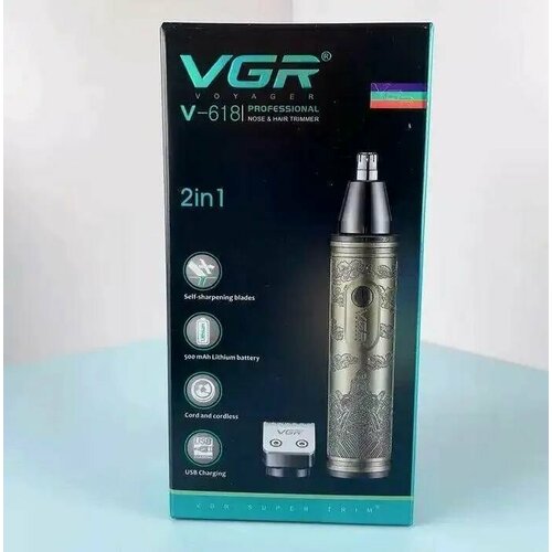 Триммер для волос, бороды и усов VGR V-618 триммер беспроводной для стрижки vgr v 055