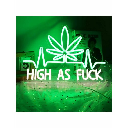 Неоновая вывеска светильник High as fuck 2990₽