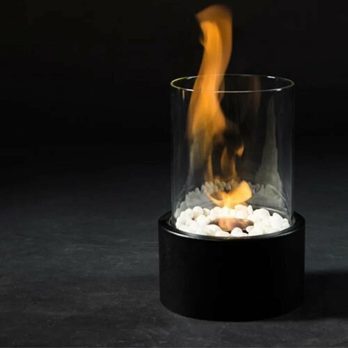 Биокамин черный, декоративный, настольный, эффект живого огня