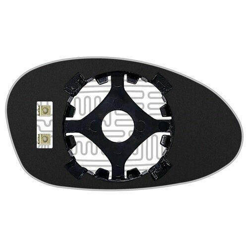 Зеркальный элемент левый BMW Z4 M E85 (06-09) асферика голубой с обогревом