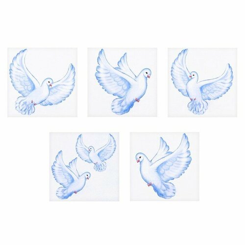 Набор наклеек Голуби 5 шт 95 х 95 см 202₽