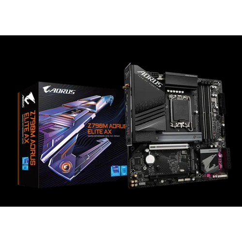 Материнская плата Gigabyte Z790M AORUS Elite AX материнская плата gigabyte x570s aorus elite ax socketam4 amd x570 atx ret