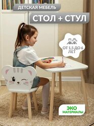 Детский стол и стул, комплект детской мебели