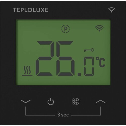 Терморегулятор термостат для теплого пола Теплолюкс Pontus Wi-Fi черный терморегулятор термостат для теплого пола теплолюкс pontus белый ecom