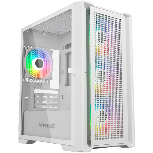 Корпус Powercase Alisio Micro X4W V2 White (CAMCXW-A4) корпус aerocool genesis glass argb 4711099473892 genesis g bk v2