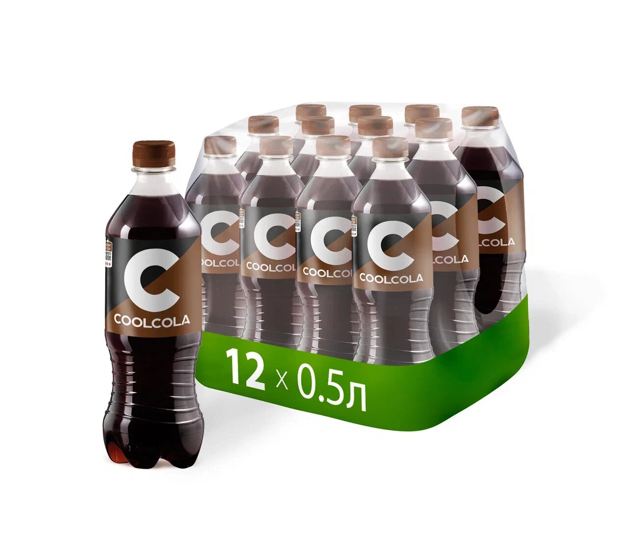 Напиток "Кул Кола Кофе" ("Cool Cola Coffee") безалкогольный сильногазированный, ПЭТ 0.5 (упаковка 12шт)