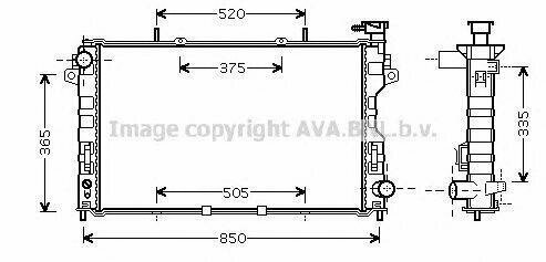 Радиатор системы охлаждения CHRYSLER: VOYAGER IV (RG/RS) 2.4i 16V mtr. EDZ 00-08