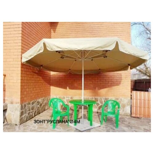 Зонт D 4м восьмиспицевый с подставкой и ветрозащитным клапаном