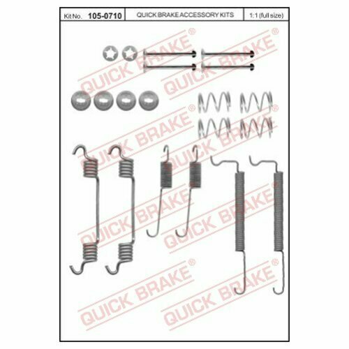 Комплект монтажный тормозных колодок Quick Brake 1050710