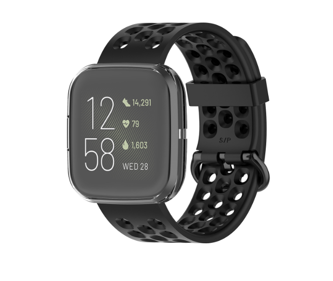Чехол-кейс-пенал MyPads для умных смарт-часов Fitbit Versa 2/ Fitbit Blaze тонкий силиконовый прозрачный