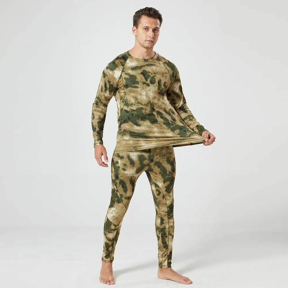 Комплект термобелья  Базовая коллекция, размер S, зеленый, серый — фото 1