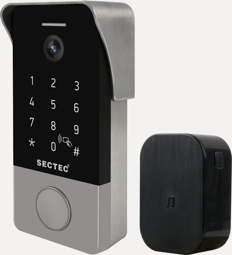 Изображение товара IP Wi-Fi уличная вызывная панель 3МП TUYA SMART с кодонаборной клавиатурой и брелоками доступа RFID с удаленным доступом SECTEC ST-IP160-3M-POE