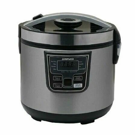 Мультиварка 1000Вт нержавеющая сталь антипригарное покрытие, Добрыня 11 автоматических програм (OL)