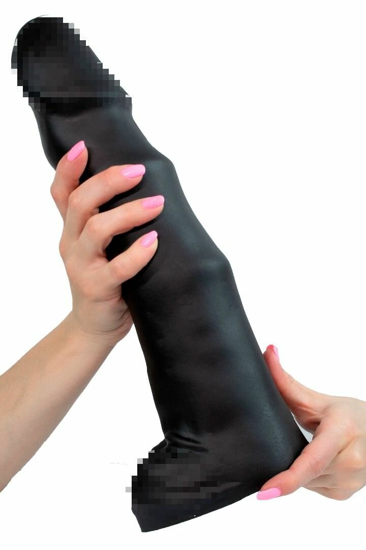 Гигантский черный фаллос с рельефной поверхностью, lovetoy, 36 см